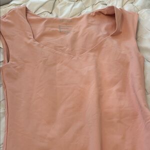 Pink V-Neck Sleeveless Top